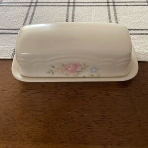 Vintage Pfaltzgraff Tea Rose Butter Dish